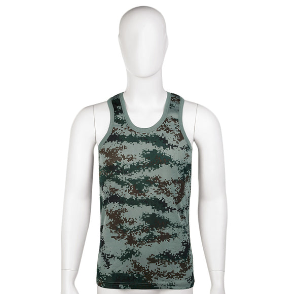 Men  Military Style Men Vest Camouflage Tank Top Stretchy Wild Tight Gym Sport Skinny Bodybuilding free shipping