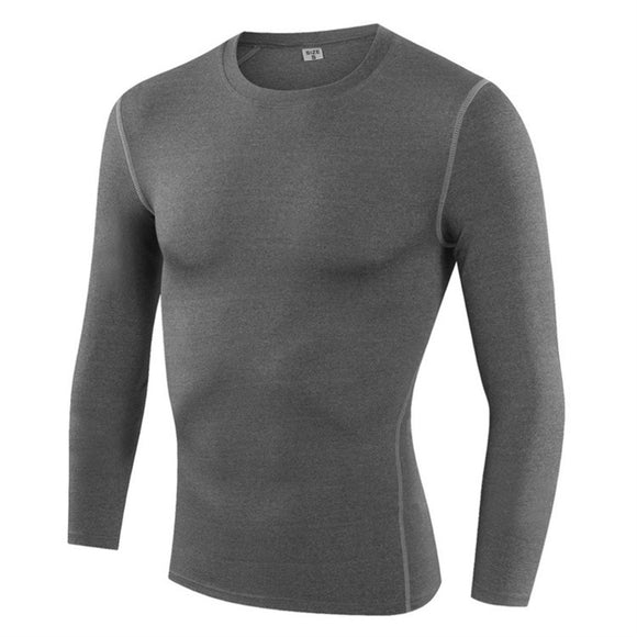 Men Fast Drying Perspiration Wicking Sport Running Gym T-Shirt Slim Body Training Shirt Long Sleeve new