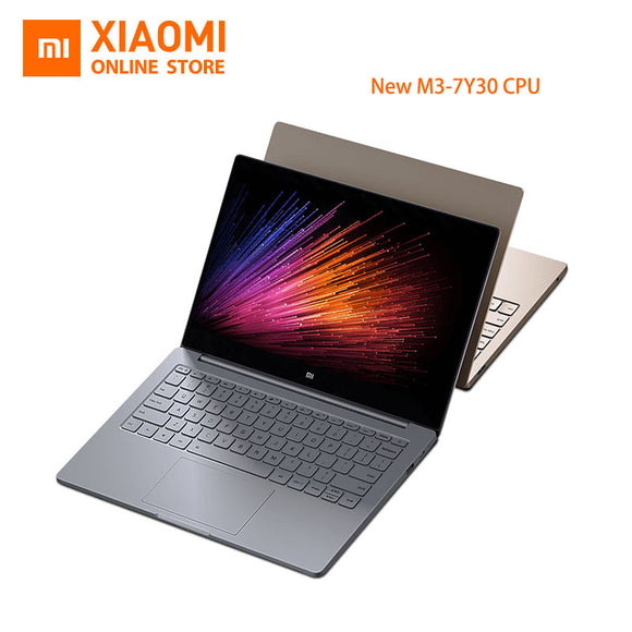 New Xiaomi Mi Laptop Notebook Air English Windows 10 Intel Core M3-7Y30 CPU 4GB DDR3 RAM Intel GPU 12.5 inch display SATA SSD