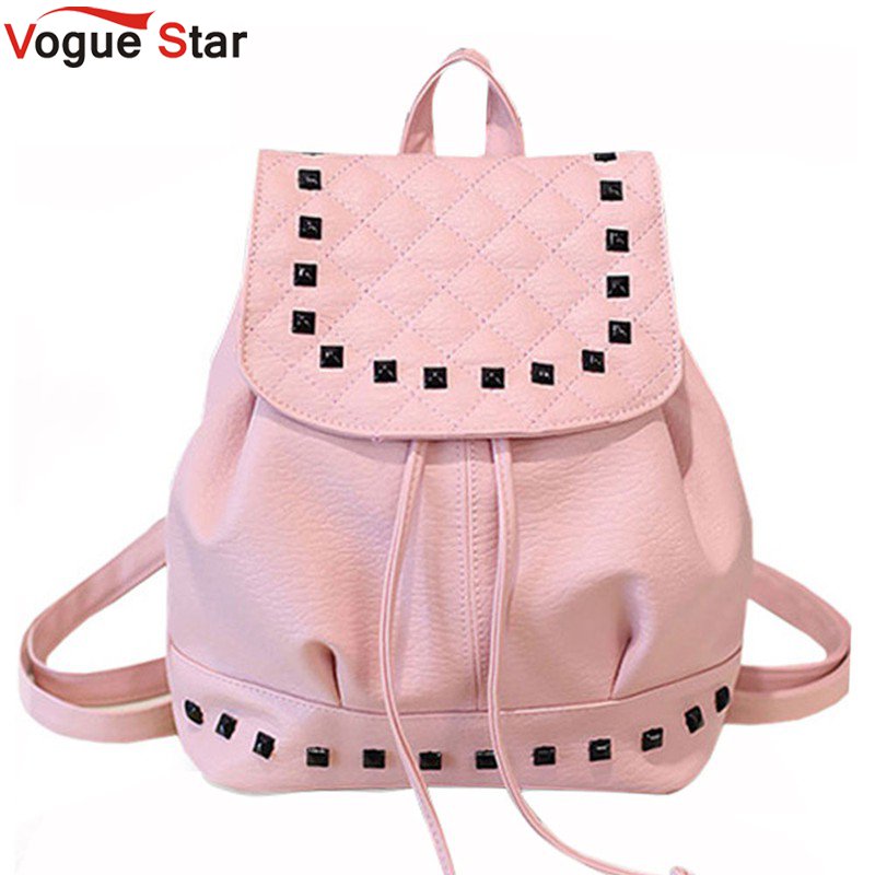 blush leather school backpack women backpack leather shoulder bag school bag korean female mini back – Liolook.myshopify