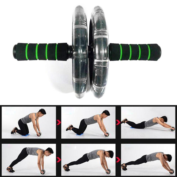 200mm Double-wheeled Muscle Trainer Abdominal Wheel Noiseless Abdominal Roller Gym Tool Fitness Equipment Exercise Accessory HOT