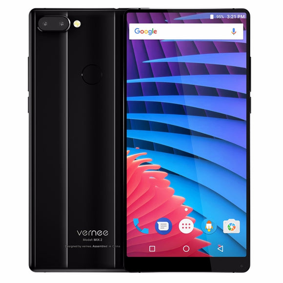vernee Mix 2 6GB 64GB Mobile Phone 6.0 inch 18:9 All Full Screen Android 7.0 Phone Dual Camera Smartphone Octa Core 4G Cellphone