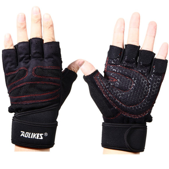Sports Gym Gloves Half Finger Breathable Weightlifting Fitness Gloves Dumbbell Men Women Weight lifting Gym Gloves Size L/XL