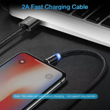 Magnetic Micro USB Cable RAXFLY 1M 2A LED Magnet Charger Cord For Samsung S4 S5 S6 Edge Magnetic Cable Charging Wire For Xiaomi