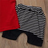 2018 Summer Baby Boy Clothes Sleeveless Hooded Tops +Striped Shorts Pant 2PCS Outfits Toddler Kids Clothing Set