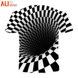 Alisister Vortex 3d T Shirt Men Women Whirlpool Print Funny Summer Top Hip Hop Streetwear Camisetas Hombre Tee Shirt Homme