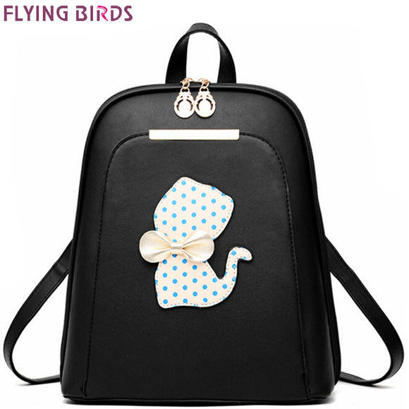 FLYING BIRDS women backpack fashion women leather Backpacks ladies girls school bags shoulder bags female travel bag LM3963fb