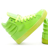 HEE GRAND New Arrival Lighted Candy Color High-top Shoes Men Fashion Unisex Shoes Flat Platform Shoes Couple Shoes XWB001