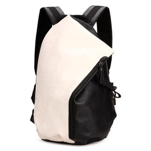 VICUNA POLO Dumpling Shape Patchwork Color Preppy Style Leather Backpack For Men Trendy School Men's Travel Backpack Man Bag