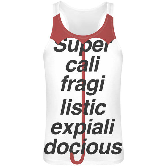 Supercalifragilistic Sublimation Tank Top T-Shirt For Men - 100% Soft Polyester - All-Over Printing - Custom Printed Mens Clothing