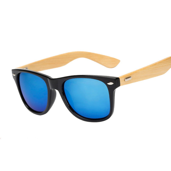 Original Wooden Sunglasses Fashion Men Women Mirror Sun Glasses Vintage Bamboo Sunglasses Wood Eyewear For Myopia Oculos UV400 with bag