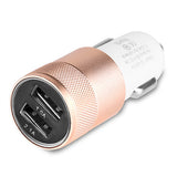 Powstro Aluminum 2 USB Ports Car Charger 2.1A 1.0A Micro Dual USB Car Charger For iPhone 5 6 plus For ipad 4 5 For Samsung S4 S5