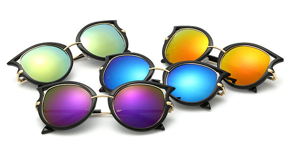 Classic Vintage Women Cat Eye Sunglasses Fashion Luxury Brand Designer Ladies Mirror Sun Glasses