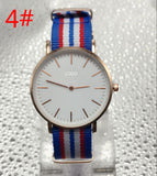 DW Men nylon with double needle ultra-thin fashion watch slim men and women watches Geneva with box