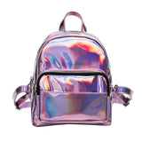 Chic Holographic Backpack Cute Hologram School Shoulder Bag  Satchel for Girls