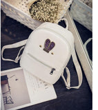 Fashion 2018 New backpack  PU leather Women bag Sweet girl mini shoulder bag Cute rabbit ear Sequins rivet small backpack LS536