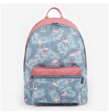 Korean 3D Flamingo Cartoon Printing Backpack Stitching Floral Casual Daily Travel Bag Teenagers School Bag Mochila LB317