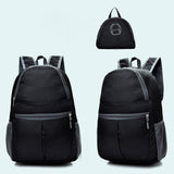 Neutral Fashion Solid Color Zipper waterproof Nylon Shoulder Bag Backpack