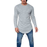 Men Slim Fit O Neck Long Sleeve Muscle Tee T-shirt Casual Tops Blouse