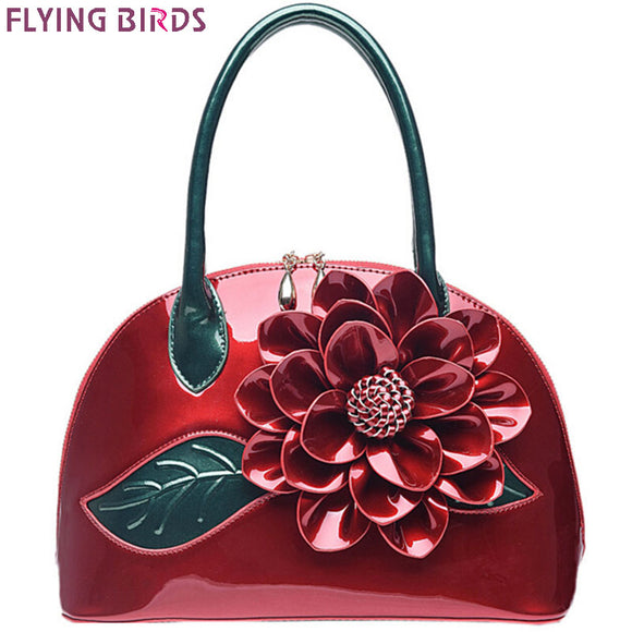 FLYING BIRDS! 2018 women handbag designer wedding tote women leather handbags bolsas bag flower summer women's pouch  LM3028fb