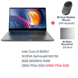 Original Xiaomi Mi Laptop Pro 15.6 Inch Intel Quad Core NVIDIA GeForce MX150 1920x1080 FHD Fingerprint Unlock Dark Grey