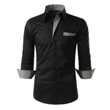 Brand New 2018 Dress Shirts Mens Striped Shirt Cotton Slim Fit Chemise Long Sleeve Shirt Men New Shirts White Plus Size