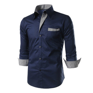 Brand New 2018 Dress Shirts Mens Striped Shirt Cotton Slim Fit Chemise Long Sleeve Shirt Men New Shirts White Plus Size