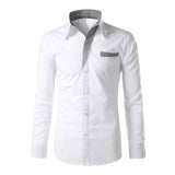 Brand New 2018 Dress Shirts Mens Striped Shirt Cotton Slim Fit Chemise Long Sleeve Shirt Men New Shirts White Plus Size