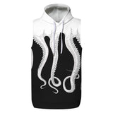 Women Men Unisex Sleeveless 3D Print Loose Hoodies Blouse Tops Tank