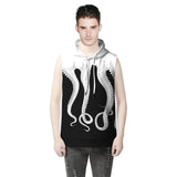 Women Men Unisex Sleeveless 3D Print Loose Hoodies Blouse Tops Tank