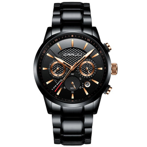 Full Steel Waterproof Chronograph Sports Watches