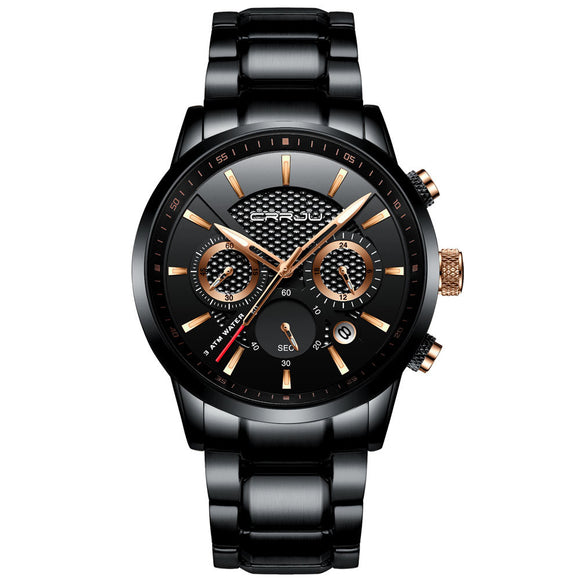 Full Steel Waterproof Chronograph Sports Watches