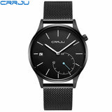 CRRJU Unique Design Men Women Unisex Brand Wristwatches Sports Leather Quartz Creative Casual Fashion Watches