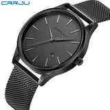 Top Luxury Brand Men Full Stainless Steel Mesh Strap Business Watches Men's Quartz Date Clock Men Wrist Watch