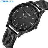Top Luxury Brand Men Full Stainless Steel Mesh Strap Business Watches Men's Quartz Date Clock Men Wrist Watch