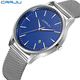 Top Luxury Brand Men Full Stainless Steel Mesh Strap Business Watches Men's Quartz Date Clock Men Wrist Watch