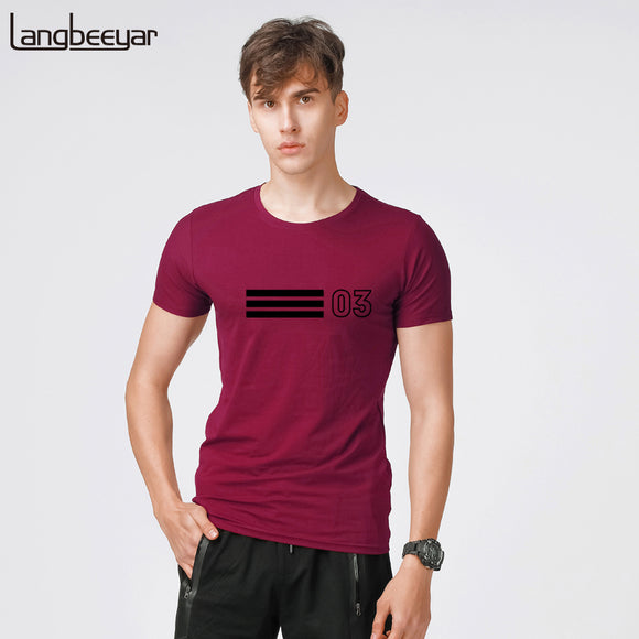 New Mens T Shirts Fashion 2018 Summer Top Printed Slim Fit Short Sleeve T-Shirts Cotton Casual Workout Clothes For Men M-5XL