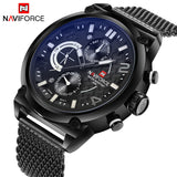 NAVIFORCE Luxury Brand Men's Analog Quartz 24 Hour Date Watches Man 3ATM Waterproof Clock Men Sport Full Steel Wrist Watch