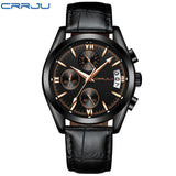 CRRJU Men's Chronograph Analog Quartz Watch with Date luxury brand male business wrist watches Fashion Casual Quartz-Watch