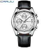 CRRJU Men's Chronograph Analog Quartz Watch with Date luxury brand male business wrist watches Fashion Casual Quartz-Watch