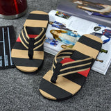 Men Summer Stripe Flip Flops Shoes Sandals Male Slipper Flip-flops