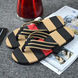 Men Summer Stripe Flip Flops Shoes Sandals Male Slipper Flip-flops