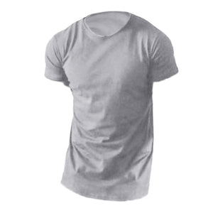 Fashion Mens Casual Summer Short Sleeve Round Neck Fitness Gyms T-shirts 2018 Men Clothes Summer Comfortable Longline Tee Tops