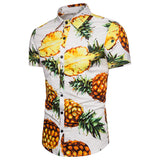 Mens Hawaii Shirt For Summer Beach Leisure Fashion Floral Fruit Printed Hawaiian Shirts 2018 Casual Camisas Short Sleeve Clothes