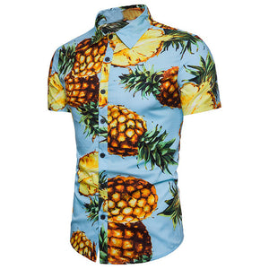 Mens Hawaii Shirt For Summer Beach Leisure Fashion Floral Fruit Printed Hawaiian Shirts 2018 Casual Camisas Short Sleeve Clothes