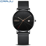CRRJU Watches Man 2018 Famous Brands Minimalist Classic Sport Watch Men's Fashion Stainless Band Date Wrist Watch Women