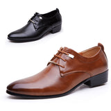 GAORUI New summer Italian Fashion Business Shoes Leisure Shoes formal mens PU leather pointed Lace-up shoes two colours