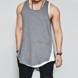 2018 Summer Brand Mens T Shirts Solid Casual Loose Men Tank Tops Clothing Bodybuilding Undershirt Hip-hop Fitness Tops Tees Men