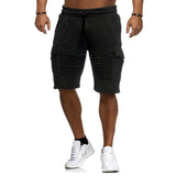 Stylish Cargo Shorts Casual Shorts Men Knee-Length Drawstring Pockets Fitness Sweatpants Joggers Sporting Plus Size 2XL Summer