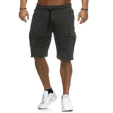 Stylish Cargo Shorts Casual Shorts Men Knee-Length Drawstring Pockets Fitness Sweatpants Joggers Sporting Plus Size 2XL Summer